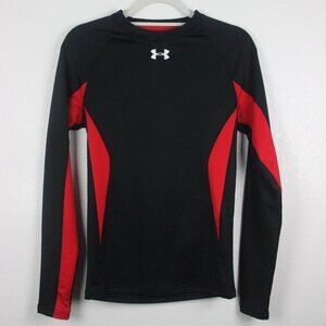 Under Armour, Shirt, Tee, Men's S, Black with Red, MINIMAL USE